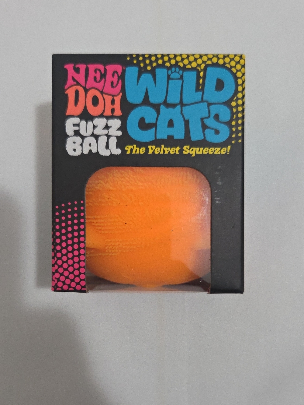 Needoh Wild Cats Orange Fuzz Ball - Authentic